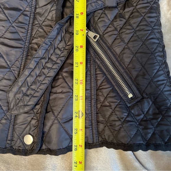 Sam Edelman Rylie Quilted Black Coat Belted Jacket Size Small Pockets Full Zip - Picture 14 of 15